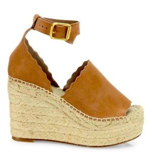 Chloé Suede Scalloped Espadrille